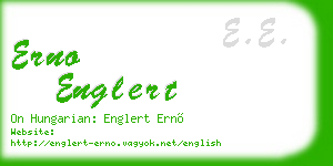 erno englert business card